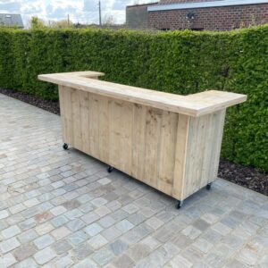 Steigerhouten barmeubel Sade met voetensteun