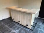 Steigerhouten barmeubel Sade met voetensteun