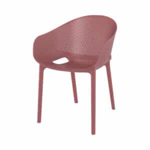 Tuinstoel Sky kunststof oud roze