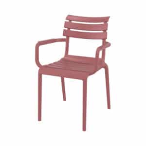 Tuinstoel Tivoli kunststof oud roze