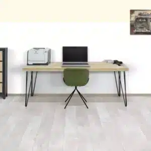 Steigerhouten bureau Jona met hairpin poten
