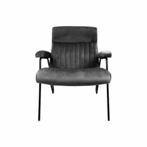 Fauteuil Chicago donkergrijs velours