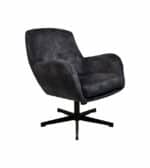 Fauteuil Cleveland grijs/zwart polyester
