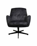 Fauteuil Cleveland grijs/zwart polyester