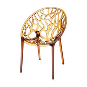 Tuinstoel Crystal amber kunststof