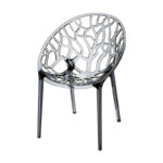 Tuinstoel Crystal smoke grijs kunststof