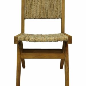 Eetkamerstoel Daisy naturel taek/bananenblad