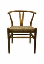 Eetkamerstoel Delilah naturel teak/bananenblad