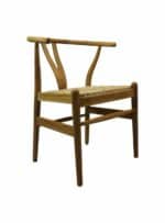 Eetkamerstoel Delilah naturel teak/bananenblad