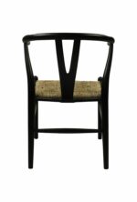 Eetkamerstoel Delilah zwart mahoenie/bananenblad
