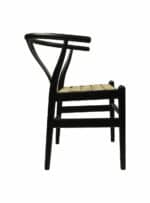 Eetkamerstoel Delilah zwart mahoenie/bananenblad