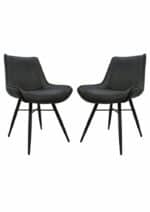 Eetkamerstoel Denver grijs polyester | set van 2