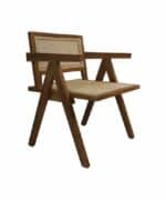 Fauteuil Bodhi mahonie/rotan naturel