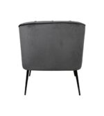 Fauteuil Chester donkergrijs velours