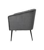 Fauteuil Chester donkergrijs velours