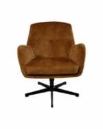 Fauteuil Cleveland goud/zwart polyester
