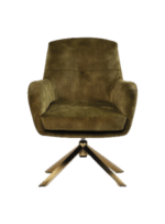 Fauteuil Cleveland groen/goud polyester