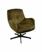 Fauteuil Cleveland groen/zwart polyester