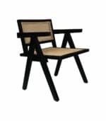 Fauteuil Bodhi mahonie/rotan zwart