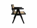 Fauteuil Bodhi mahonie/rotan zwart