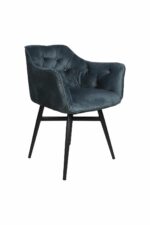 Eetkamerstoel Glendale niagara blauw velours