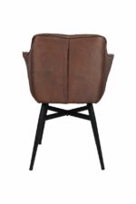 Eetkamerstoel Glendale cognac bruin velours