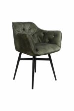 Eetkamerstoel Glendale jungle groen velours