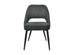 Eetkamerstoel Jenna donkergrijs katoen/geweven linnen | set van 2