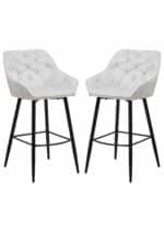 Barkruk Liverpool beige velours | set van 2