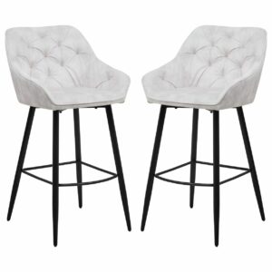 Barkruk Liverpool beige velours | set van 2