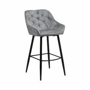 Barkruk Liverpool lichtgrijs velours | set van 2