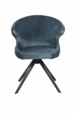 Eetkamerstoel Nashville niagara blauw velours