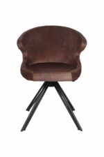 Eetkamerstoel Nashville congac velours