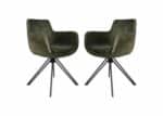 Eetkamerstoel Phoenix jungle groen velours | set van 2