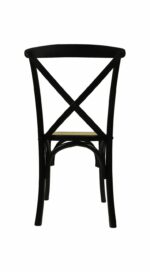 Eetkamerstoel Ravi zwart mahonie/rotan