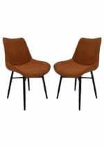 Eetkamerstoel Denver tangarine polyester | set van 2