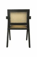 Eetkamerstoel Fern zwart mohanie/rotan