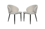 Eetkamerstoel Yuna creme teddy | set van 2