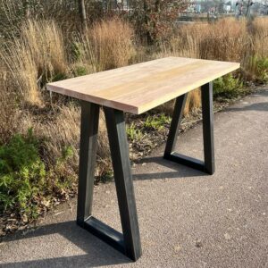 Industriële douglas bartafel Lotte met stalen poten