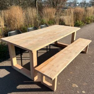 Douglashouten tafel Koa met U poten