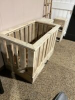 Steigerhouten box met spijlen 110 x 60 cm (OUTLET)