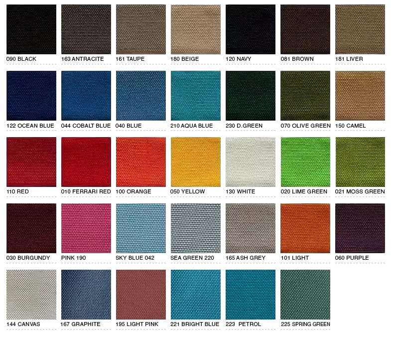 Sunproof kussens voor loungebanken en picknicktafels