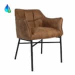 Stoel Aaron cognac microvezel