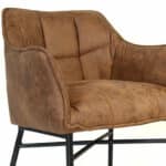 Stoel Aaron cognac microvezel