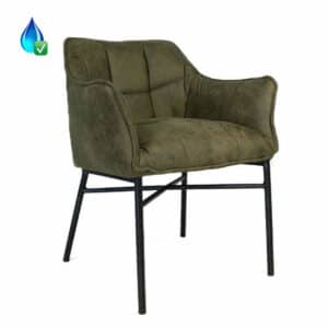 Stoel Aaron olijfgroen microvezel