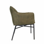 Stoel Aaron olijfgroen microvezel