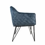 Stoel Jayron blauw velvet
