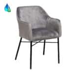 Stoel Chicago grijs velvet
