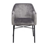 Stoel Chicago grijs velvet