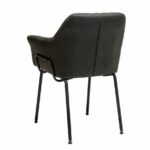 Stoel Club zwart eco-leer